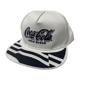 Coca Cola Zero Sugar White and Black SnapBack Hat - NWOT